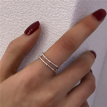 Set of 4 Adjustable Women’s Rings – Vintage Minimalist Style